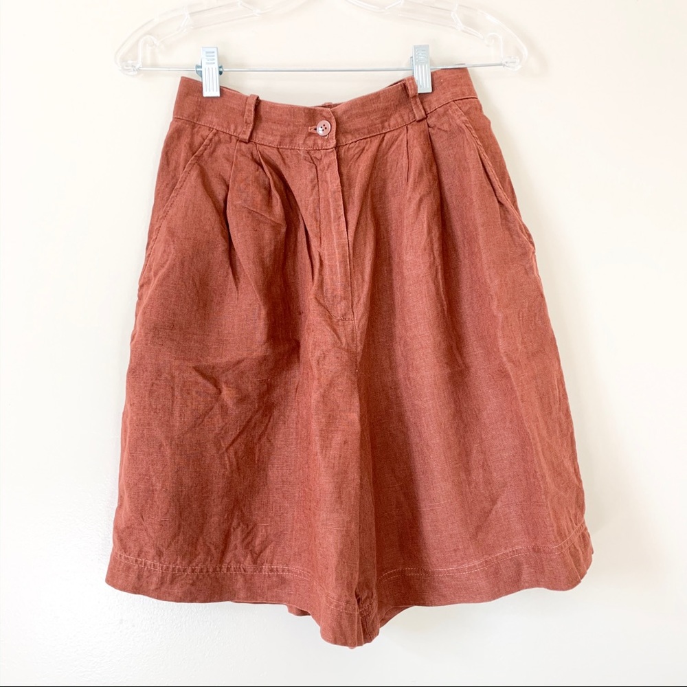 Vintage karenKane High Rise Linen Shorts.